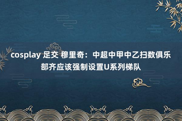 cosplay 足交 穆里奇：中超中甲中乙扫数俱乐部齐应该强制设置U系列梯队