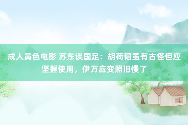成人黄色电影 苏东谈国足：胡荷韬虽有古怪但应坚握使用，伊万应变照旧慢了